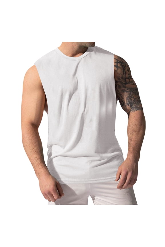 Men Tank Tops Lightweight Sleeveless Muscle Shirts Side Split Quick Dry Breathable Workout Running Athletic Gym Tank Top Valentines Day s