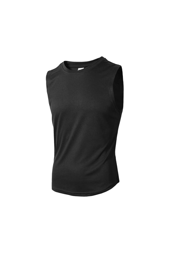 Men Workout Tank Top Gym Bodybuilding Sleeveless Muscle T Shirts Solid Color Quick Dry Active Athletic Training Tank Top