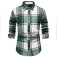 thumbnail image 1 of guisaled Men's Button Down Shirts Cotton Long Sleeve Plaid Shirts Slim Regular Fit Casual Business Shirts Soft Lightweight, 1 of 9