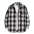 thumbnail image 1 of guisaled Men's Button Down Shirts with Long Sleeves Big and Tall Plaid Shirt Classic Turn Down Collar Oversized Checkered Blouses Christmas, 1 of 5