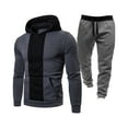 thumbnail image 1 of guisaled Men's Casual Tracksuit Set 2 Piece Colorblock Sweatsuits Athletic Sports Long Sleeve Jogging Pullover Hoodies Sweatpants Set, 1 of 2