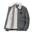 thumbnail image 1 of guisaled Men's Corduroy Jacket Sherpa Lined Fleece Trucker Jackets Cotton Turn-Down Collar Jacket Warm Winter Coats wiht Pockets Clearance, 1 of 9
