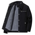 thumbnail image 1 of guisaled Men's Fleece Jacket Winter Warm Sherpa Lined Trucker Jackets Fashion Turn-Down Collar Casual Jacket Warm Coat Outwear, 1 of 4