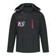 thumbnail image 1 of guisaled Men's Heated Jacket 3 Heat Zones Hooded Zipper Fashion Solid Print Down Coats Windproof Water Resistant Heating Outdoor Jackets, 1 of 4