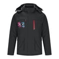 thumbnail image 1 of guisaled Men's Heated Jacket 3 Heat Zones Hooded Zipper Fashion Solid Print Down Coats Windproof Water Resistant Heating Outdoor Jackets, 1 of 4