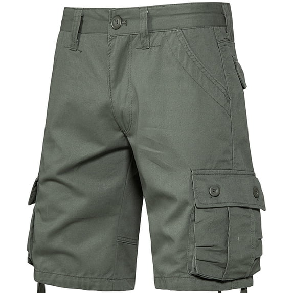 guisaled Men's Hiking Cargo Shorts Twill Cotton Lightweight Outdoor Work Shorts for Men Travel Golf Camping Casual with 6 Zipper Pockets Valentine'S Day s
