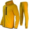 thumbnail image 1 of guisaled Men's Jogger Sets 2 Piece Athletic Tracksuit Outfits Long Sleeve Full Zip Hoodie Sports Casual Sweatsuits Set for Men, 1 of 6