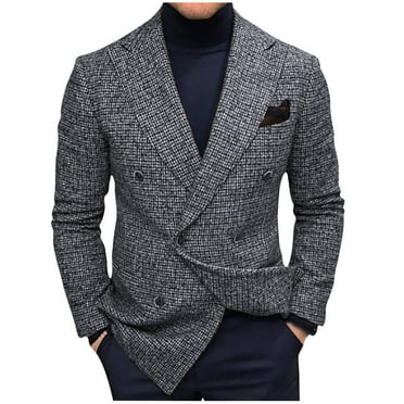 guisaled Men's Sport Coat Casual Palid Slim Fit Blazer Jackets Two Button Notched Lapel Lightweight Business Suit Jacket with Pockets Sales