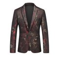 thumbnail image 1 of guisaled Men's Sport Coats Shiny Sequins Blazer Jackets One Button Notch Lapel Tuxedo Suit Jacket Party Wedding Prom Dressy Jackets, 1 of 4