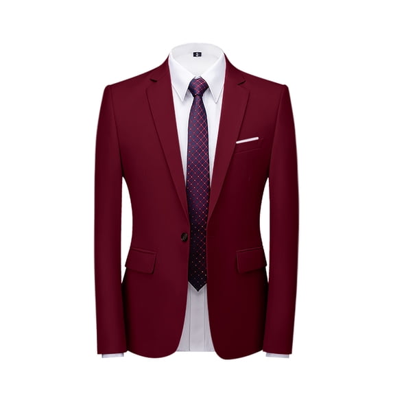 guisaled Men's Suits 2 Piece Slim Fit Suit Set Button Down Lightweight Casual Blazer Suit Jacket Pants Notch Lapel Tuxedo Suits