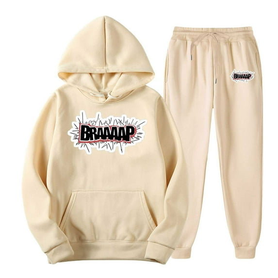 guisaled Men's Sweatsuits 2 Piece Printed Cozy Athletic Jogging Tracksuits Casual Long Sleeve Hoodie Sweatpants Set Outfits