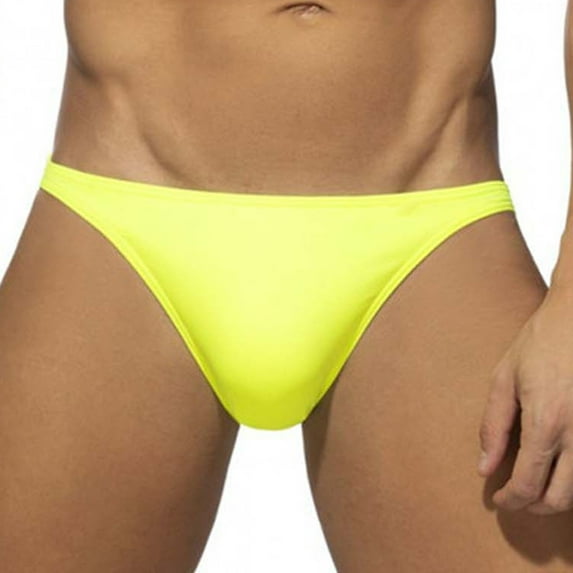guisaled Men's Swim Briefs Bikini Swimwear Sexy Swimsuit Leopard Print Design Swim Thong with Drawstring Low Waist Bathing Suits
