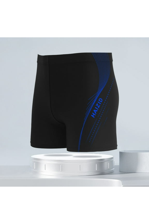 Men's Swim Shorts Compression Swimming Jammer Square Leg Cool Quick Dry Active Swimsuit Workout Shorts Sports Tights