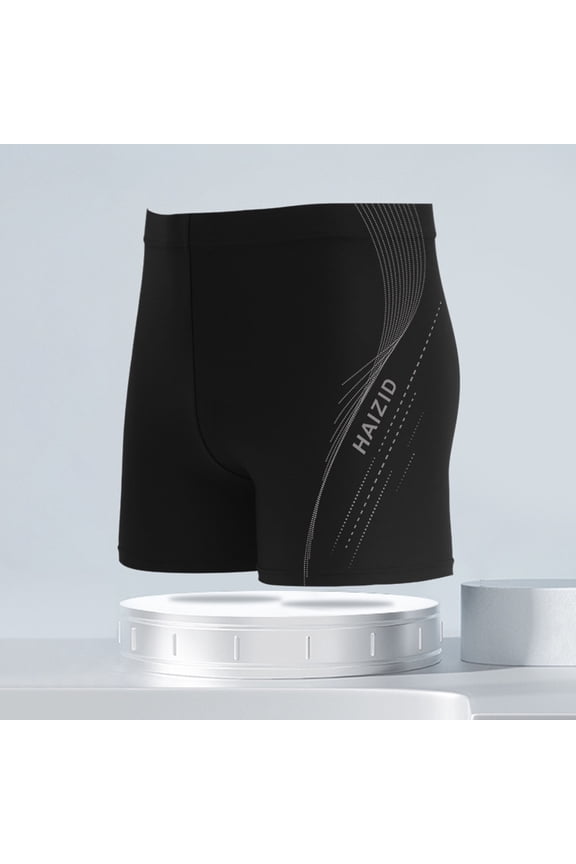 Men's Swim Shorts Compression Swimming Jammer Square Leg Cool Quick Dry Active Swimsuit Workout Shorts Sports Tights Clothing