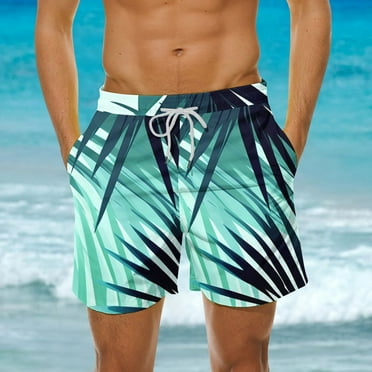 guisaled Men's Swim Trunks Men's Swim Trunks, Quick Dry Swimming Beach Board Shorts, Fashion Hawaii Printed Lightweight Swimwear Bottom Bathing Suits With Pockets