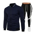 thumbnail image 1 of guisaled Men's Tracksuits 2 Piece Sets Casual Jacket And Sweatpants Sweatsuits Athletic Jogging Warm Up Full Zip Sportswear Sets, 1 of 3