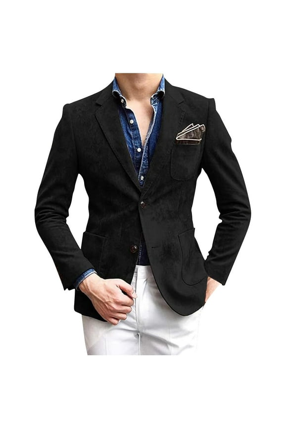 Men's Velvet Blazer Slim Fit Notched Lapel One Button Velour Tuxedo Jacket for Prom Wedding Party Dinner Sport Coats