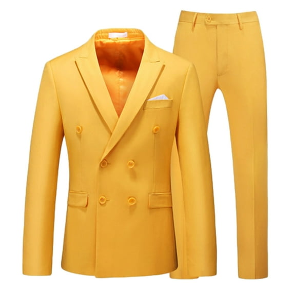 guisaled Mens 2 Piece Suits Wedding Classic Fit Slim formal Suit Button Down Notch Lapel Blazer Jackets and Suits Pants Outfits Deals