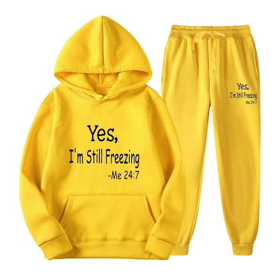 guisaled Mens 2 Piece Sweatsuit Outfits Letter Printed Hoodie Sweatshirt Joggers Sweatpants Set Casual Athletic Jogging Tracksuit