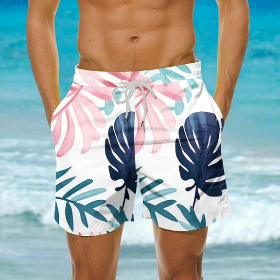 guisaled Mens Black Swim Trunks Mens Swim Trunks Quick Dry Boardshorts Elastic Waisted Knee Lenth Hawaii Beach Shorts Graphic 5 Inch Swimming Buttom Swimwear