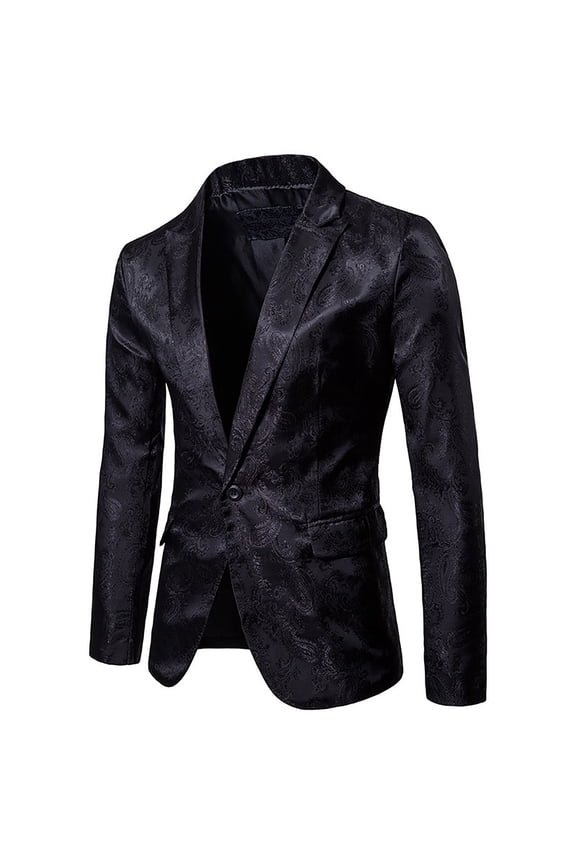 Mens Blazer Jacket Casual Dressy Slim Fit Suit Jackets One Button Notched Lapel Wedding Party Prom formal Sport Coats Sales