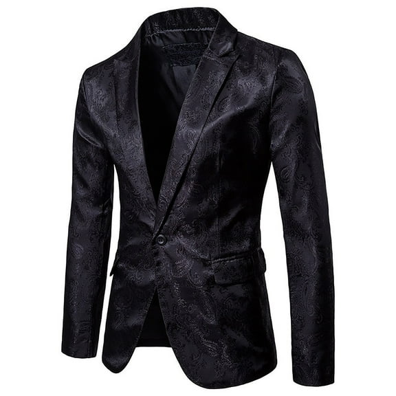 guisaled Mens Blazer Jacket Casual Dressy Slim Fit Suit Jackets One Button Notched Lapel Wedding Party Prom formal Sport Coats