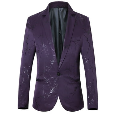 guisaled Mens Blazer Jackets Dressy Casual Lightweight Classic Fit Sport Coats One Button Notch Lapel Work Business Suit Jackets Clearance