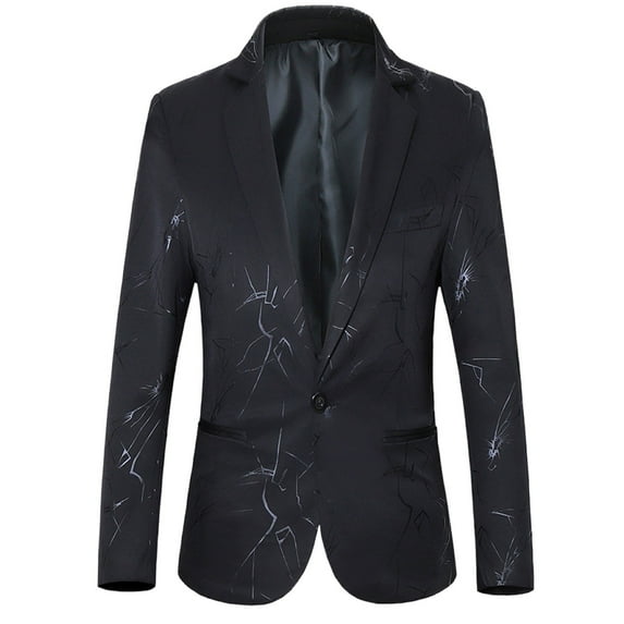 guisaled Mens Blazer Jackets Dressy Casual Lightweight Classic Fit Sport Coats One Button Notch Lapel Work Business Suit Jackets