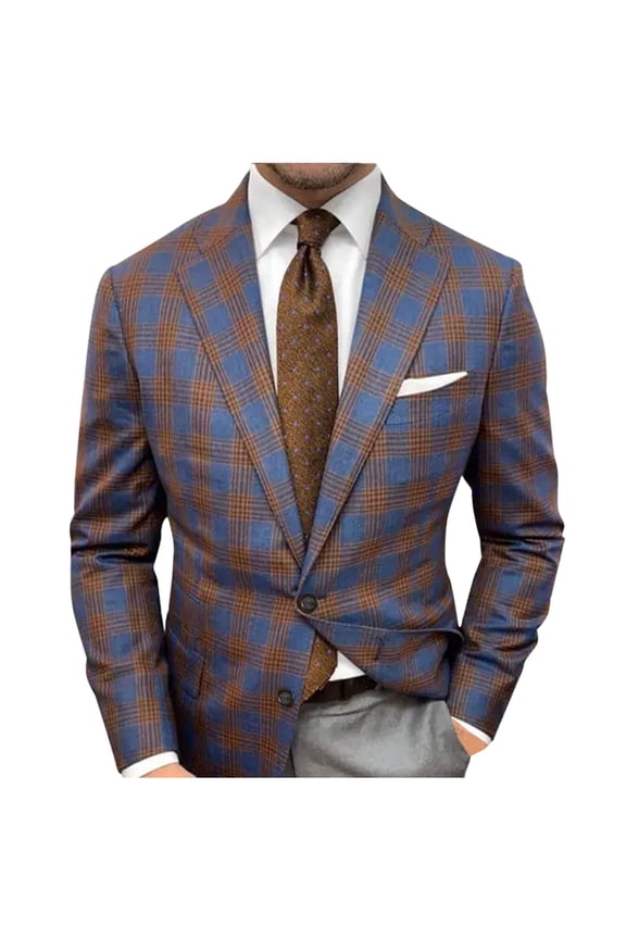 Mens Blazers for Work Casual Sport Coats Slim Fit Lightweight One Button Notched Lapel Business Suit Jackets with Pockets