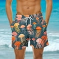thumbnail image 1 of guisaled Mens Board Shorts Mens Big and Tall Swim Trunks Hawaiian Printed Vacation Holiday Board Shorts Quick Dry Elastic Waisted Beach Swimming Buttoms, 1 of 6