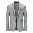 thumbnail image 1 of guisaled Mens Casual Blazer Slim Fit One Button Business Suit Jackets Lapel Fashion Solid Color Lightweight Casual Sport Blazers, 1 of 3