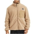 thumbnail image 1 of guisaled Mens Heated Fleece Jackets Fuzzy Lightweight Heating Coat Full Zip Stand Collar Multiple Heating Zones Warm Hunting Jackets, 1 of 9