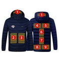 thumbnail image 1 of guisaled Mens Heated Jacket with Hood, Lightweight Heated Jackets for Men Winter Outdoor Cycling Skiing Camping Fishing Hunting Jackets, 1 of 2