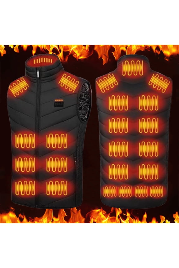 Mens Heated Vest Rechargeable Lightweight Heating Vest Warming Thermal Clothing Softshell 16 Heating Zone Hunting Ski Jackets