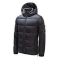 thumbnail image 1 of guisaled Mens Hooded Down Jacket Water Resistant Windproof Puffer Jacket Full Zip Up Lightweight Warm Winter Coats wiht Pockets, 1 of 3