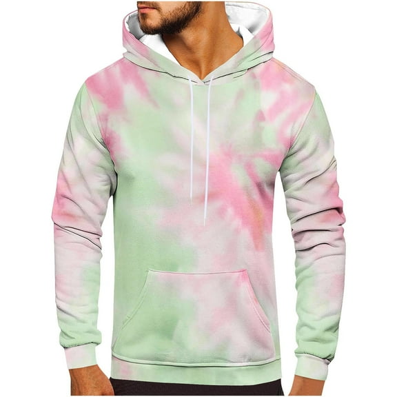 guisaled Mens Hoodies Pullover Big and Tall Colorful Graphic Hoodie Long Sleeve Casual Drawstraing Loose Comfy Hooded Sweatshirts