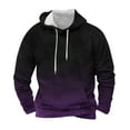 thumbnail image 1 of guisaled Mens Hoodies Pullover Lightweight Warm Fleece Hooded Sweatshirts Gradient Colors Casual Oversized Hoodie with Pockets, 1 of 5