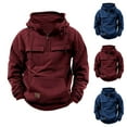thumbnail image 1 of guisaled Mens Hoodies with Zipper On Tactical Military Hoodie Long Sleeve Casual Drawstring Cargo Hooded Sweatshirts with Pockets Christmas, 1 of 6
