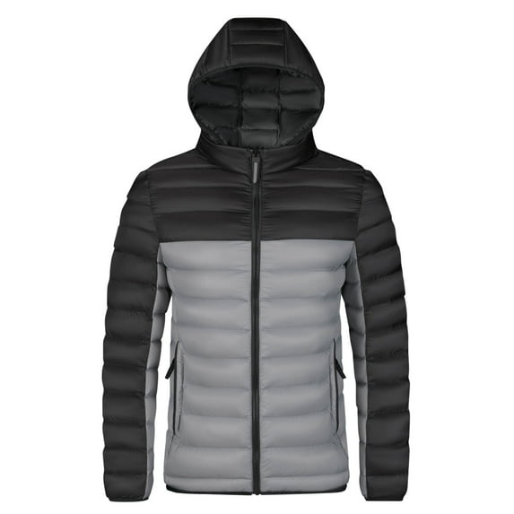 guisaled Mens Puffer Jacket wiht Hood Lightweight Warm Quilted Jackets Windproof Waterproof Thicken Warm Puffy Down Coats