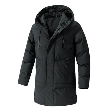 guisaled Mens Quilted Jackets 2024 Winter Warm Lightweight Puffer Jackets Windproof Waterproof Insulated Hooded Down Jacket Deals