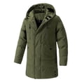 thumbnail image 1 of guisaled Mens Quilted Jackets 2025 Winter Warm Lightweight Puffer Jackets Windproof Waterproof Insulated Hooded Down Jacket, 1 of 1