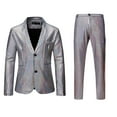 thumbnail image 1 of guisaled Mens Sequins Suits 2 Piece Slim Fit Colorful Blazer Jacket Pant Tuxedo Set Night Club Party Fashion Notch Lapel Suits Outfits s, 1 of 6