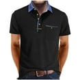 thumbnail image 1 of guisaled Mens Short Sleeve Golf Shirts Fashion Casual Cotton Slim Fit Button Down Solid Color Basic Henley Dressy Work Tops, 1 of 6