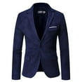 thumbnail image 1 of guisaled Mens Slim Fit Blazer Notched Lapel One Button Tuxedo Jackets Casual Trendy Winfproof Suit Coat for Prom Wedding Party Dinner, 1 of 4