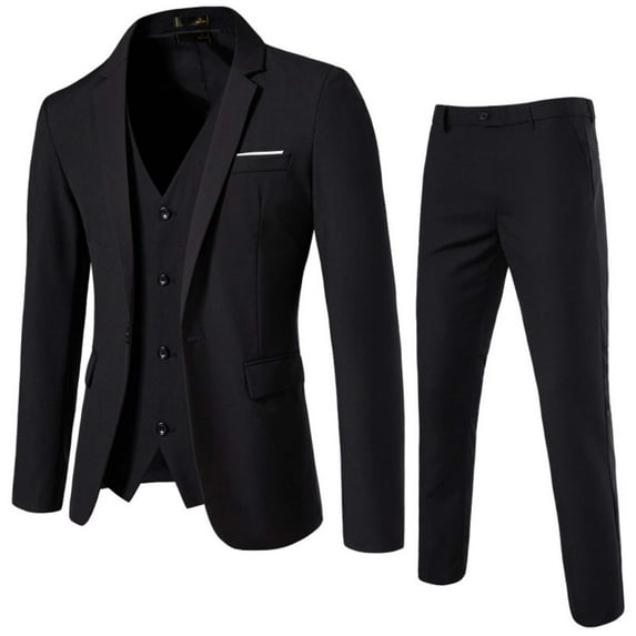 guisaled Mens Slim Fit Suits Classic Button Down Notch Lapel 2 Piece Blazer Dressy Business Wedding Party Jacket Pant Suit Outfits