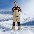 thumbnail image 1 of guisaled Mens Snow Bibs Waterproof Insulated Snowboard Pants Cargo Overall Winter Outdoor Zipper Baggy Windproof Warm Ski Pants Christmas, 1 of 8