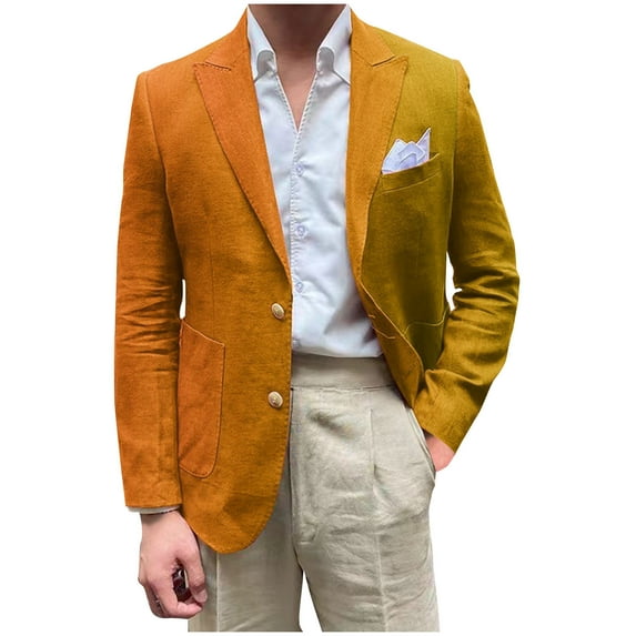 guisaled Mens Sport Coat Casual Slim Fit Blazer Jackets Two Button Notch Lapel Lightweight Suit Jacket Office Business Dressy Jackets