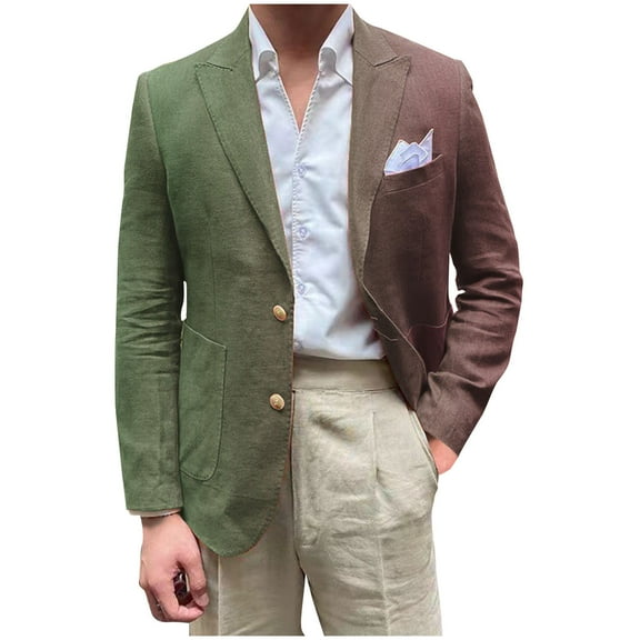 guisaled Mens Sport Coat Casual Slim Fit Blazer Jackets Two Button Notch Lapel Lightweight Suit Jacket Office Business Dressy Jackets
