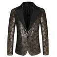 thumbnail image 1 of guisaled Mens Sport Coat Dressy Casual Classic Slim Fit Stretch Suit Jackets One Button Notch Lapel Lightweight Wedding Prom Jacket, 1 of 4