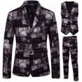 thumbnail image 1 of guisaled Mens Suit Classic 2 Piece Slim Fit Button Down Solid Blazer Jacket Pant Tuxedo Set formal Business Wedding Party Outfits Clearance, 1 of 8